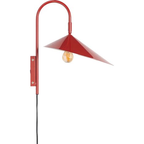 Applique murale nordique minimaliste avec prise rouge D295 mm
