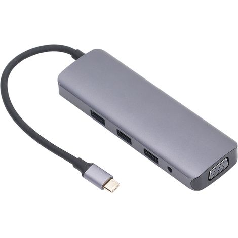 Dockingstation 9 in 1 Aluminiumlegierung USB Typ C Hub Dual Monitor Dockingadapter 9 in 1 (1/5)