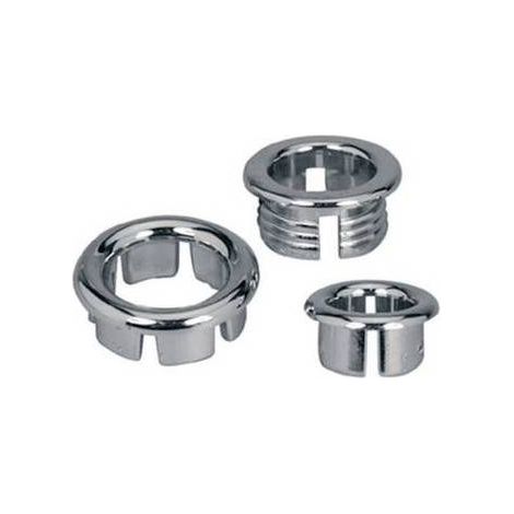 25 x GHIERA DI RICAMBIO PER TROPPO PIENO ABS CROMATO Misura: Diam. 19