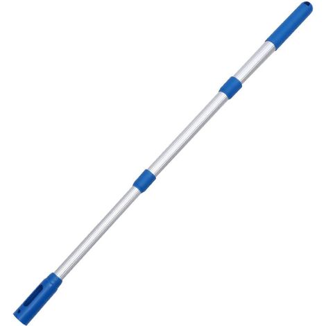 Perche télescopique en alliage d'aluminium pour piscine, réglable en longueur, pour un nettoyage et un entretien pratiques sur de longues distances. (1/4)