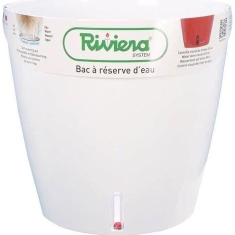 Riviera Blumtopf Rund Weiß 31 cm 14,5 L (1/2)