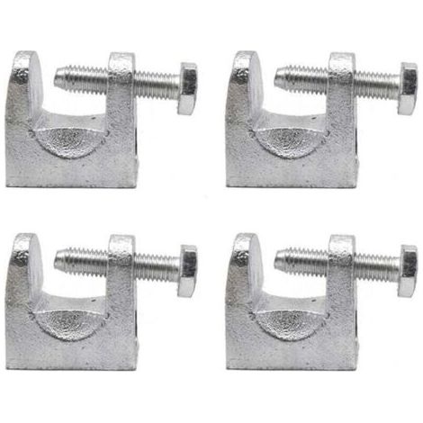 4-teiliges Trägerklemmen-Set, verzinkte Stahl-Stützklemmen, Trägerklemme, KCK-Profilklemme, 25 mm Öffnung, Verwendung in der Elektrizitäts-, Öl-, Bau-, Stahl- und anderen Industrien