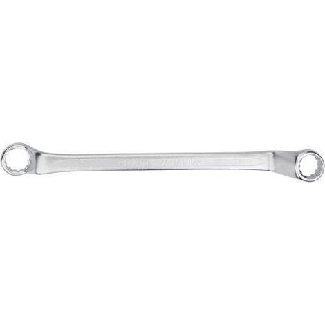 FPLUS llave estrella 12-13 , Una llave de anillo en ángulo de 12 x 13 mm, fabricada de acuerdo con DIN 838. El acero al cromo vanadio de calidad garantiza una durabilidad a largo p