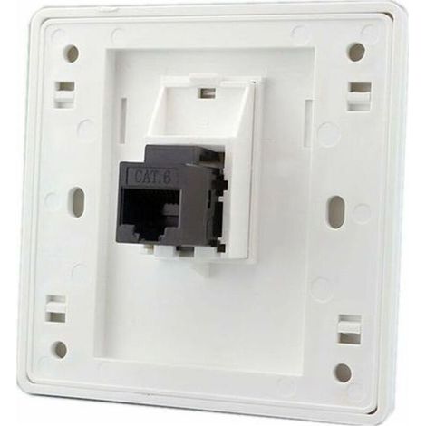 Panneau RJ45 - CAT6 - Compatible Modules RJ45 RJ11 - Montage Boîtier 86x86 mm - Pour Installation Murale Esthétique - 1 à 4 Emplacements (1/5)