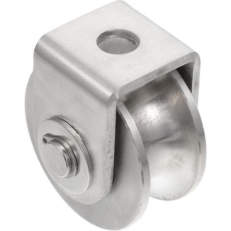 Poulie de Levage Fixe en Acier Inoxydable 201, Roue Simple U, Capacité Élevée, Résistance la Corrosion, pour Câble Métallique, Usage Industriel et Escalade, Système de Levage (1/5)