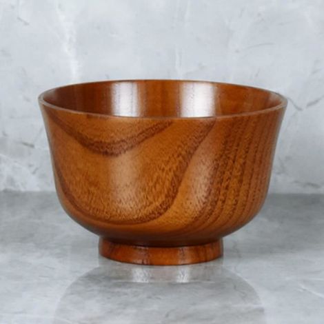 BOL MIXER - BOL A PREPARATION Wooden Bowl Japanese Style Non antidérapant Decorative Wood style-Ebony4 (1/2)