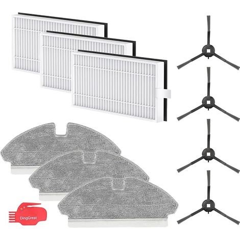 Pièces de rechange pour robot aspirateur Dreame Mova M1, accessoire pour robot aspirateur Dreame Mova M1 (filtre, essuie-glace latéral, serpillère, 10 pièces) (1/5)