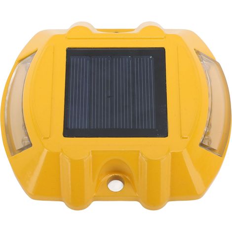 Balises solaires de signalisation pour allée, rouges, en alliage d'aluminium, étanches, à fixer au sol sur un poteau pour trottoir ou allée. (1/5)