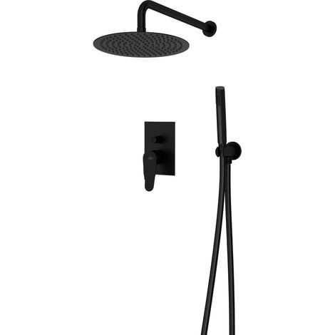 Presto Dalma K17207416 Conjunto ducha monomando mezclador empotrable 2 vías Dalma negro (1/2)