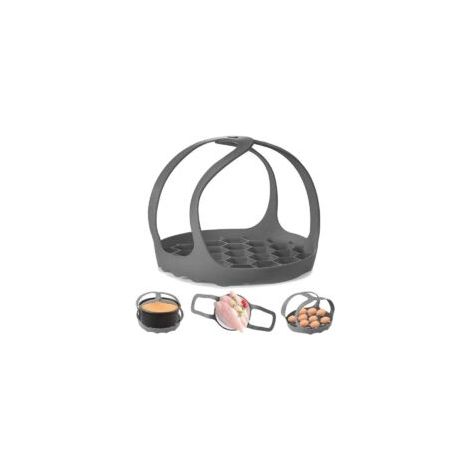 Schnellkochtopf-Schlinge, Silikon-Schlinge für Backgeschirr, 6 Qt/8 Qt, Instant Pot/Multifunktionskocher, Verbrühungsschutz, Dampfgarer, Kochgeschirr-Hebegestell, BPA-freies Silikon-Eier-Dampfgargeste