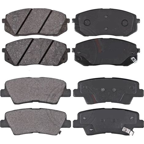 KIT PASTIGLIE FRENO ANTERIORI E POSTERIORI compatibile con LANCIA DELTA III (844) / PASTIGLIE FRENANTI AUTO OEM FDB4951 FDB4184,FDB1469 FDB4829 / SOSTITUZIONE DIRETTA / BASSA POLVERE / SILENZIOSO