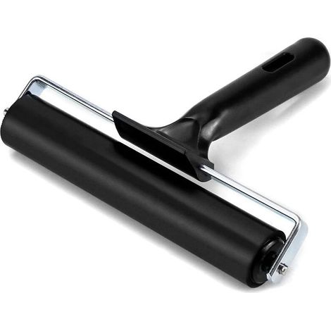 Rouleau encreur, Rouleau de caoutchouc Brayer pour impression, papier peint, encre linogravure, 15 cm (1/5)