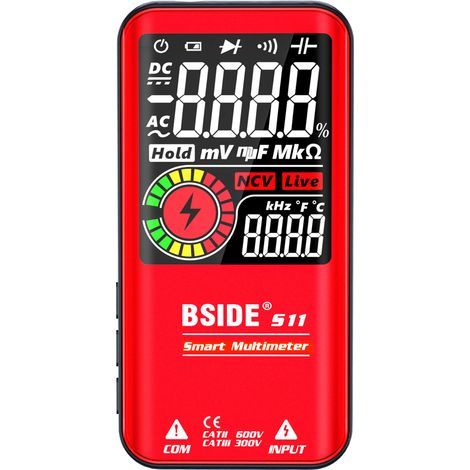 Nannigr Multimètre intelligent S11 rouge TRMS avec batterie (1/5)
