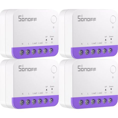 Interruptor inteligente para persianas enrollables, control preciso, programación inteligente, paquete de 4 unidades MINI-RBS. (1/2)