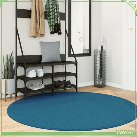 375612 Tapis OVIEDO à poils courts turquoise 160 cm (1/5)