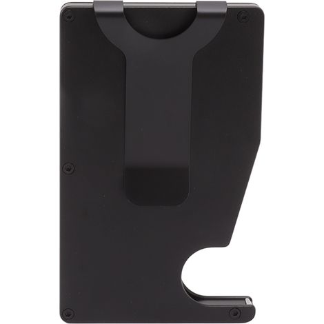 Porte-cartes minimaliste en alliage d'aluminium, portefeuille anti-vol à éjection automatique pour cartes de crédit, noir, usage professionnel (1/5)