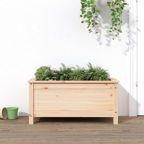 Jardinera madera maciza de pino 82,5x40x39 cm vidaXL (1/5)