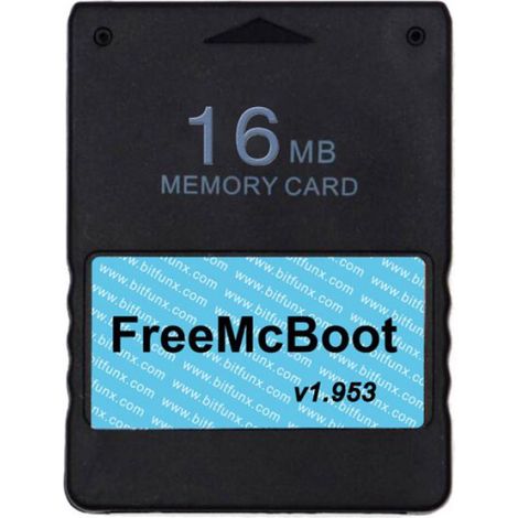 1 Carte mémoire FMCB V1.953, 16 Mo, plastique noir, pour console de jeu (1/5)