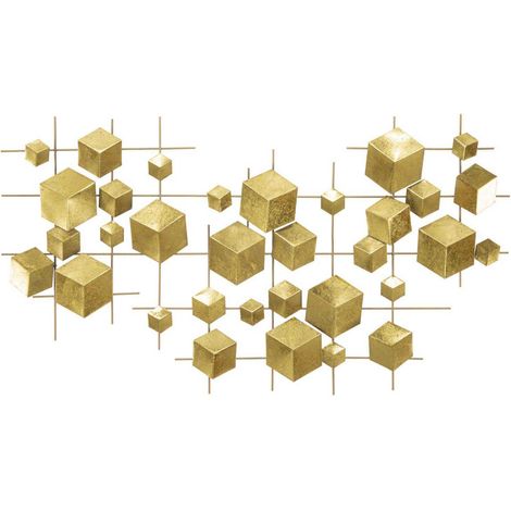Décoration murale Mauro Ferretti métal doré 90 5 x 50 cm (1/4)