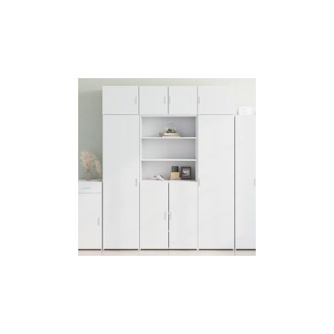 Armoire de rangement blanc 80x42,5x225 bois d'ingénierie