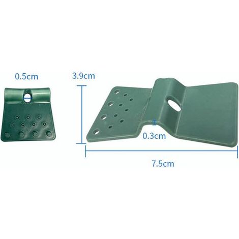 Abrazaderas para invernadero，Accesorios para invernadero，Accesorios para invernadero，50 piezas，Clip de montaje para película de invernadero，Verde (1/4)