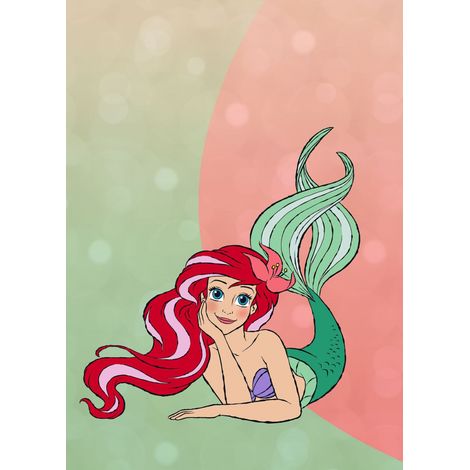 Papier Peint Intissé Ariel La petite sirène Disney 200 cm x 280 cm (1/3)