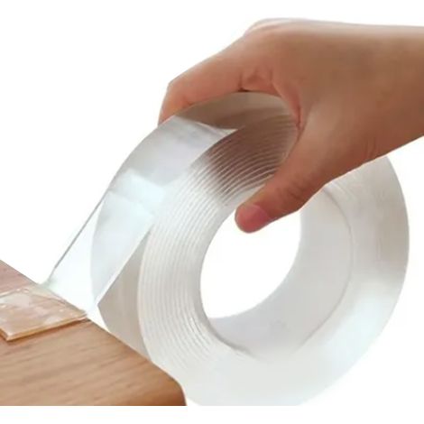 3 Rouleaux Ruban Adhésif Double Face Nanomètre Fort, Transparent Acrylique Imperméable Sans Traces, 30mm (1/5)