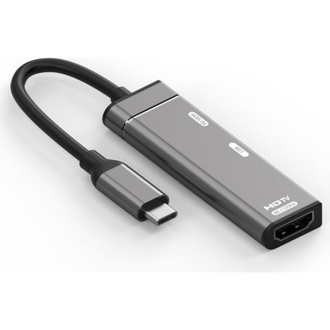 Câble USB-C vers HDMI 4K à 120 Hz, convertisseur USB 3.0 OTG, adaptateur multiport HDTV avec port d'alimentation PD femelle de 100 W (1/5)