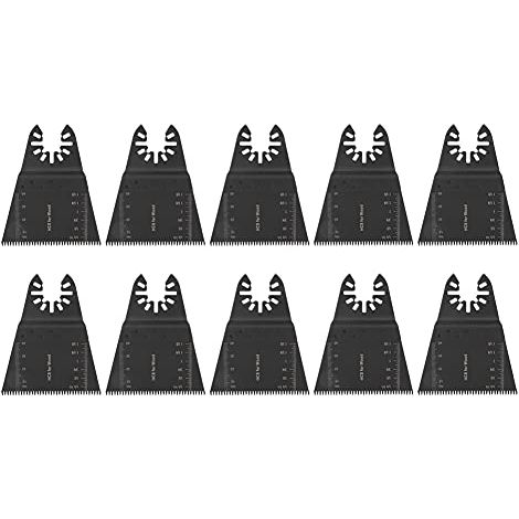 Lames D'outils Multifonctions 10 Pièces Lame de Scie Oscillante 65 Mm Accessoires Oscillants pour Métal Mou, Bois, Plastique et Trous D'ouverture - (1/5)