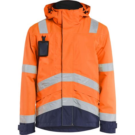 Blakläder Warnschutz-Funktionsjacke, orange / marineblau, Unisex-Größe: L