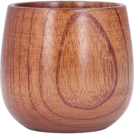 Großer, natürlicher Holzbecher für Tee, Kaffee und Wein dickwandiger, klassischer Becher für Küche oder Bar (1/5)