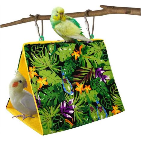 Nid Pour Oiseaux - Cabane Suspendue En Molleton Doux - Pour Perroquets, Perruches, Calopsittes, Inséparables Et Eclectus - Tailles S M L (1/2)