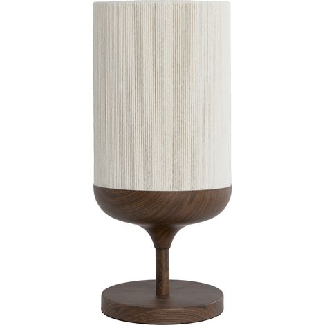 Lampe de table - beige marron - Dania - coton métal - Ø 22cm - (1/5)