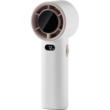 Tragbarer Handventilator, Mini-Hochgeschwindigkeitsventilator mit LED-Anzeige, USB-aufladbar, 100 Geschwindigkeitsstufen, ideal für Reisen, Camping, Zuhause und Büro, leicht und (1/5)