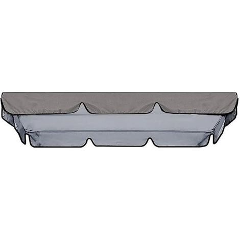 Toile de Rechange pour balancelle 3 Places, imperméable et Coupe-Vent, en Polyester résistant aux déchirures, idéale pour Une terrasse extérieure,Gris (142 x 120 x 18 cm) (1/5)