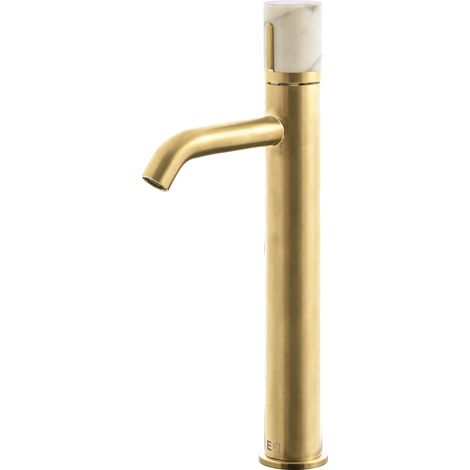 Essebagno Mitigeur lavabo haut Manopola or brossé marbre