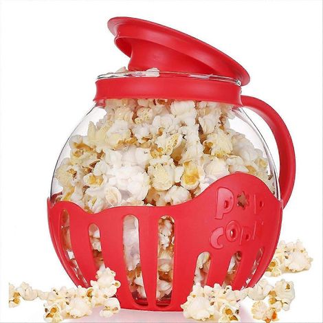 Mini machine sûr silicone couvercle pop-corn machine rouge (1/5)