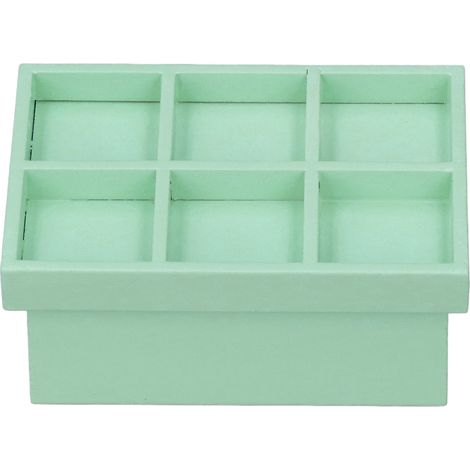 Présentoir à Fruits et Légumes en Bois Miniature pour Maison de Poupée 1:12, Étagère Décorative Verte Mignonne et Vive (1/5)