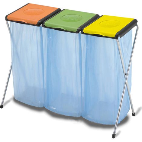Gimi portarifiuti nature 3 posti cm. 105,5x40x82 h - Gimi