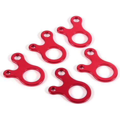 Lot de 10 tendeurs de haubans en aluminium pour auvent de camping, avec crochets de suspension. (1/5)