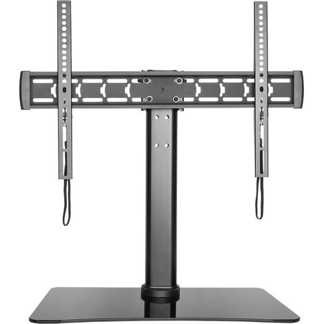 Supporto da Tavolo per TV BRAVO TV STAND 32-55" in Vetro Temperato, Capacit� Max 40kg, Compatibile VESA 600x400, Design Elegante Nero (1/3)