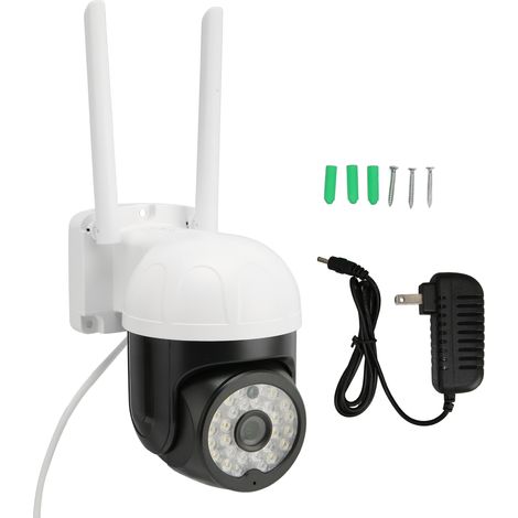 Caméra de surveillance intérieure WiFi 2.4GHz 1080P, détection de mouvement, conversation bidirectionnelle, options de stockage multiples, prise US 110-240V