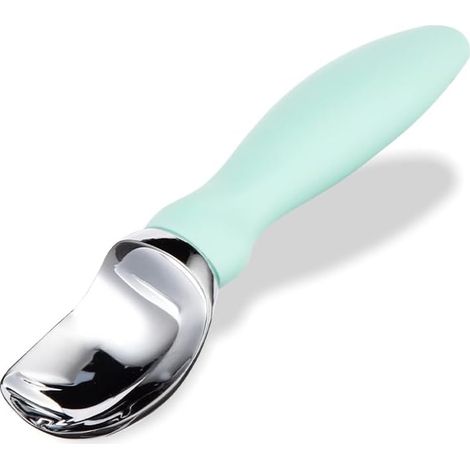 Cuillère à glace – Cuillère à glace en acier inoxydable – Pour Gelato, sorbets, pâte à biscuits, melon et yaourt glacé (Vert) (1/5)