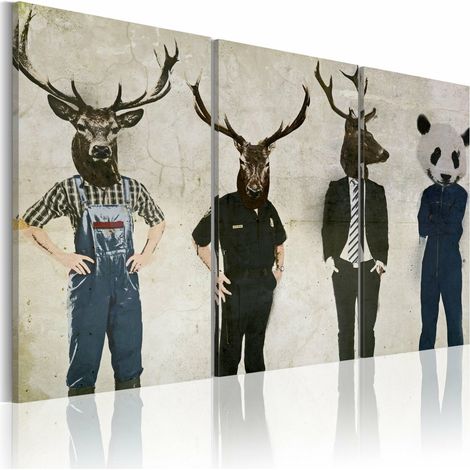 Tableau l'homme est un animal comme les autres  - 90 x 60 cm (1/4)