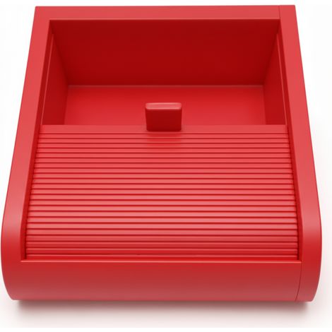 Pequeña caja roja con tapa deslizante