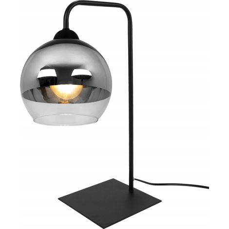 LÁMPARA DE ESCRITORIO DE NOCHE LED CON BOLA CROMADA (1/5)