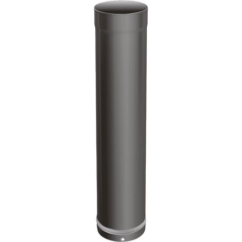 Schwarz emaillierte Teleskopverlängerung – Ø 100 mm – Länge 300 mm – Apollo Pellets, einwandig JONCOUX