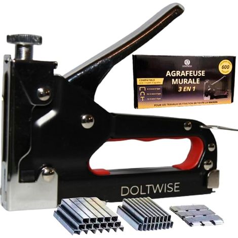 Wall Stapler with Staples Upholstery Stapler for Wood, Fabric, Plastic (1/5)