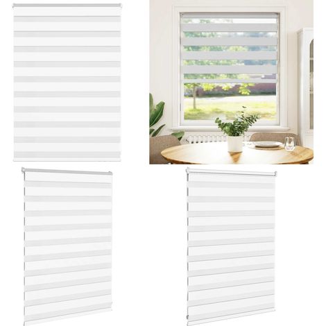 vidaXL Store zèbre blanc 110x100 cm largeur du tissu 105,9cm polyester (1/5)