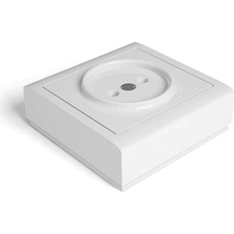 Base Electricidad 72X72X30 Toma tierra 10A-250V Superficie Abs Blanco 8024 Famat